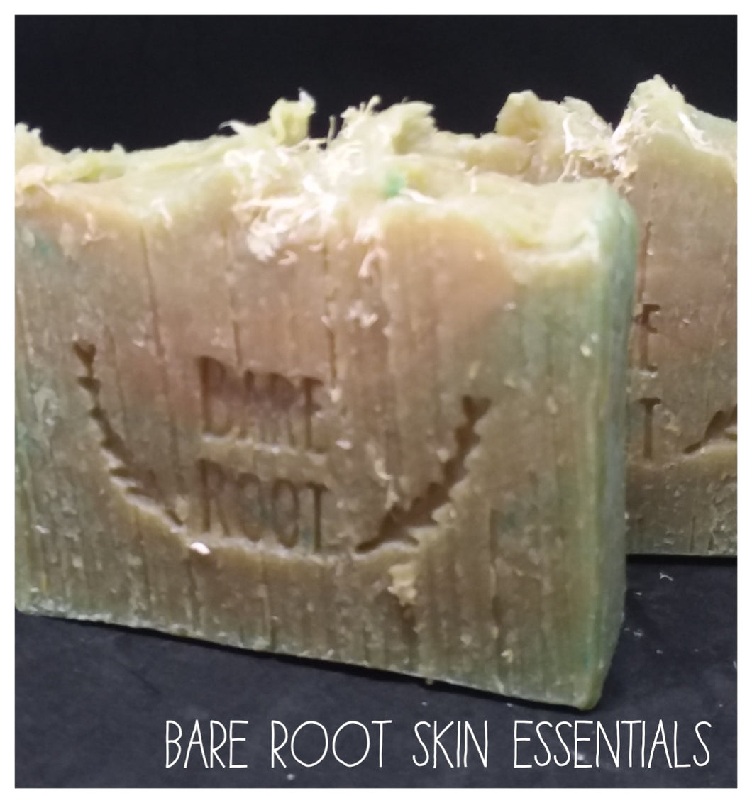 Fresh cut grass loofah soap